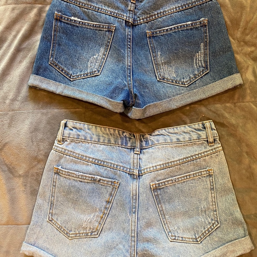 2 pairs of forever 21 jean denim shorts